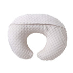 QUENESS Nursing Pillow and Positioner, Breastfeeding, Bottle Feeding, Baby Sitting Support with Removable Ultra Soft Cover, Tummy Time Support for Baby Boys and Girls (Beige)