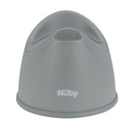 Nuby Beginner's Potty Training Seat - Removable Bowl and Integrated Splash Guard - 9+ Months - Gray