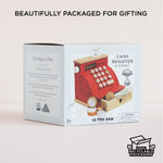 Le Toy Van - Wooden Honeybake Toy Cash Register | Role Play With Receipt, Opening Till Drawer and Money | Perfect for Supermarket, Food Shop or Cafe Pretend Play