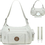 Puffer Crossbody Bags for Women Mom Large Diaper Bag Purse with Wipes & Trash Dispenser Cross Body Purses Messenger Bags