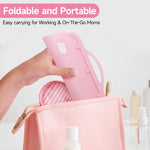 Silicone Microwave Steam Sterilizer Bag for Baby Bottles, Reusable Sterilizing Bag for Pump Parts and Toddler Accessories, Easy to Use Sterilizer Bags Perfect for Home and Travel, Pink (1PC)