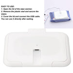 Baby Wipes Warmer, USB Baby Wipe Warmer, Warms Baby Wipes Heating Box for Wet Wipes, Portable Diaper Wipe Warmer for Home Car Travel Wipe Warmer, White