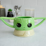 STAR WARS: The Mandalorian Grogu Sculpted Ceramic Mug | BPA-Free Large Coffee Cup For Espresso, Caffeine, Beverage | Home & Kitchen Essentials, Cute Baby Yoda Gifts and Collectibles | Holds 20 Ounces