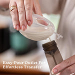 HAAKAA Shell Wearable Hands-Free Manual Breast Pump/Milk Collector (2.5 oz/75 ml, 4 oz/120 ml) – Medical-Grade Silicone – Compact, Portable & Discreet – Leak-Proof Valve