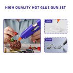 Hot Glue Gun Kit: Mini Hot Glue Guns Kit with 20 Sticks Melt Glue Gun Craft for Kids School DIY Arts Home Quick Repairs (2 Pack)