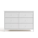 Graco Olivia 6 Drawer Double Dresser (White) – GREENGUARD Gold Certified Storage for Baby and Kids Bedroom, Interlocking Drawer System, Anti-Tip Kit Included