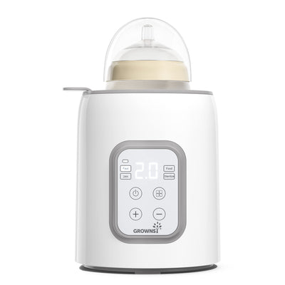 Bottle warmer with digital display on a white background