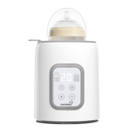 Bottle warmer with digital display on a white background