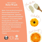 Earth Mama Sweet Orange Baby Liquid Wash Foaming Hand Soap, Organic All Purpose Body Wash for Sensitive Skin, Castile Soap with Coconut Oil, Shea Butter, Calendula, & Aloe, 5.3 fl oz