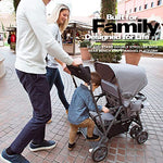 Joovy Caboose Ultralight Sit and Stand Double Stroller with Rear Bench and Standing Platform, 3-Way Reclining Seats, Optional Rear Seat, and Universal Car Seat Adapter (Red)