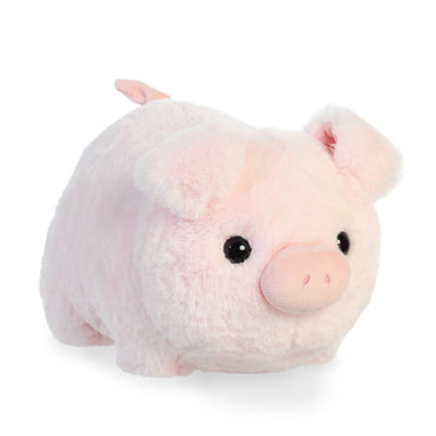 Aurora® Adorable Spudsters™ Cutie Pig Stuffed Animal - Round Shape Makes for Comforting Cuddles - Perfect for Kids All Ages and Animal Loving Adults - Pink 10.5 Inches
