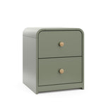 Storkcraft Next Santos 2-Drawer Nightstand (Olive with Natural) – GREENGUARD Gold Certified, Pre-Installed Drawer Tracks for Easier Assembly, Nightstand Organizer for Kids Bedroom