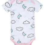 Gerber Baby 8-Pack Short Sleeve Onesies Bodysuits, Clouds, 0-3 Months