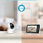 iFamily Baby Monitor - Large 5" Screen with 30Hrs Battery Life - Remote Pan-Tilt-Zoom;No WiFi, Two-Way Audio, Night Vision, Temperature, Lullabies, 960ft Long Range Baby Monitor with Camera and Audio