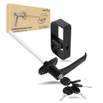 6" L-Handle Lock kit-Hurrikom Shed Door Latch with 5 Keys, 6" Stem Shed T-Handle Lock Kit for Sheds Doors, Playhouses, Chicken Coops,Camper, RV, Garage Door(Black)