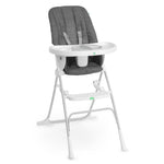 Ingenuity: ity by Ingenuity Sun Valley Compact Folding High Chair, Food-Grade Safe Plate, Safety Harness, for Ages 6 Months and Up, Unisex - Grey