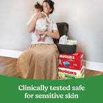 Huggies Natural Care Sensitive Baby Wipes, Unscented, Hypoallergenic, 99% Purified Water, 12 Flip-Top Packs (768 Wipes Total), Packaging May Vary