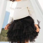 Colorful Childhood Baby Girls Tutu Skirt Toddler 6 Layered Tulle Tutus 1-8T Black Size 12-24 Months