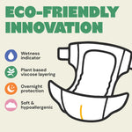 DYPER Monthly Pack Baby Diapers Size 5 (27+ lbs) 168 Count - Leak-Proof & Plant Based, Hypoallergenic and Ultra Absorbent Size 5 Diapers for Day and Overnight Skin Protection (Packaging May Vary)