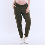 Motherhood Maternity Women's Scuba Underbelly Pregnancy Pocket Jogger Sweatpant, Deep Depths