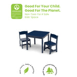 Delta Children MySize Kids Wood Table and Chair Set (2 Chairs Included), Deep Blue
