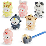 OT-NVWOZR Cute Pencil Sharpener for Kids, Cartoon Manual Pencil Sharpeners Bulk for Classroom, Kawaii Handheld Pencil Sharpener for Home Office School Supplies Stationary Gifts (6)