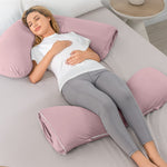 INSEN Pregnancy Pillow for Sleeping,Maternity Body Pillow for Pregnancy Women,Pregnancy Support Pillow for Back, Hip Pain, Pink