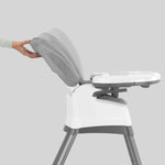 Chicco Stack 1-2-3 Multi-Use Convertible High Chair for Babies and Toddlers, 5-Point Harness and 3-Position Recline, Easy-Clean Baby High Chair Booster Stool Combo | Cadiz/Blue
