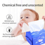 COTTONCARE Dry Baby Wipes, Made of 100% cotton, Chemical-free Unscented, Ultra Absorbent Cotton, Wet and Dry Use Tissues for Baby Delicate Skin Clean, 600 count (pack of 6)