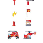 Hape Fire Station Playset| Wooden Dollhouse Kid’s Toy, Stimulates Key Motor Skills and Promotes Team Play