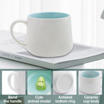 Jeuhoue Christmas Cow Ceramic Cup Hidden 3D Animal Inside Mug,12 oz, Christmas, Birthday, Valentine's Day Gifts, Surprise Gifts for Friends and Families (Christmas Cow 12oz)