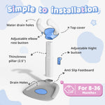 COOSEYA Baby Bath with Shower Stand Support|Anti-Pinch Soporte para Bañera de Bebé Adjustable Shower Tower and Anti-Slip for Toddler Standing Up Themselves,Ideal Gift for Infants 6-36 Months