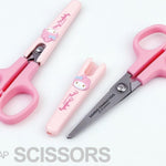Cute Kitty Friends Figure Safety Scissors with Cover (Pastel Pink)