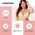 Motherhood Maternity Womens Seamless Wrap Triangle Nursing Bra, Black, Large