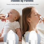 Omnilove Baby Nasal Aspirator Manual Nose Sucker for Newborn & Infant, Manual Pump Silicone Snot Cleaner, Baby Registry Must Haves Newborn Essentials