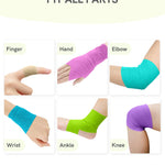 FriCARE Self Adhesive Bandage Wrap, Medical Tape in First Aid Kit, Cohesive Bandages for Wounds Sport Vet, FSA/HSA Eligible, 2 Inches X 5 Yards 6 Rolls, Rainbow