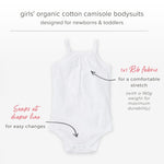 Burt's Bees Baby Unisex Baby 3-Pack Camisole Bodysuits 100% Organic Cotton Infant Gender Neutral One Piece Outfit, NB - 24M