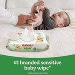 Huggies Natural Care Sensitive Baby Wipes, Unscented, Hypoallergenic, 6 Flip-Top Packs (288 Wipes Total)