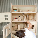 Plan Toys Victorian Dollhouse Accessosry - Basement Floor (7338)| Sustainably Made from Rubberwood and Non-Toxic Paints and Dyes