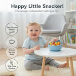 EKOSELA-Silicone Suction Scooper Bowl - High Edge for Self Feeding 2SET (Light Green + Beige)