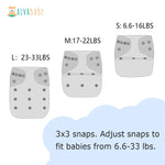 ALVABABY Baby Cloth Diaper 6 Pack with 12 Inserts One Size Cloth Diaper Covers Adjustable Washable Reusable for Baby Girls and Boys 6DM127
