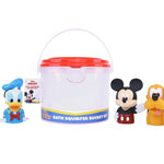 Mickey & Friends 6 Piece Bath Squirter Bucket Set. Bath Toys for Baby and Toddlers, Includes Organizer Bucket with Drainage to Store Your Bath time Water Toys.