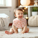 lazyrhino Soft and Absorbent Baby Bibs,Flower Pattern,Adjustable,unisex,Pack of 7 (multi02)