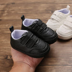 Clowora Baby Boys Girls Shoes Non-Slip Rubber Sole Sneakers Infant First Walking Toddler Crib Shoes Newborn Loafers Flats. (08/Black,12-18 Months)