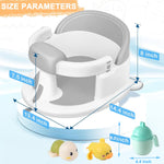 Baby Bath Seat for Babies 6 Months & Up, Toddler Bath Seats for Babies Sitting Up, Non-Slip Infant Bath Tub Chair with Suction Cups & Soft Cushion for Shower, Compact Toddler Bathtub Seat, Grey
