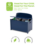 Delta Children MySize Deluxe Toy Box, Deep Blue