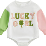 FOCUSNORM Thanksgiving Newborn Baby Girl Outfit Toddler Pumpkin Sweatshirt Romper Long Sleeve Onesie Infant Fall Clothes