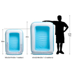 CHICLIST Inflatable Kiddie Pool, 50x33x17 Inch Rectangular Family Swimming Pool for Kids & Adults, Easy Set for Backyard Summer Fun