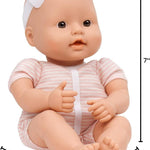 Baby Sweetheart by Battat Bath Time 12-inch Soft-Body Newborn Baby Doll with Easy-to-Read Story Book and Baby Doll Accessories