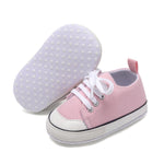 Unisex Baby Girls Boys Shoes Infant Soft Sole Canvas Newborn First Walkers High Top Anti-Slip Sneakers (a11/Light_Pink,6-12 Months)